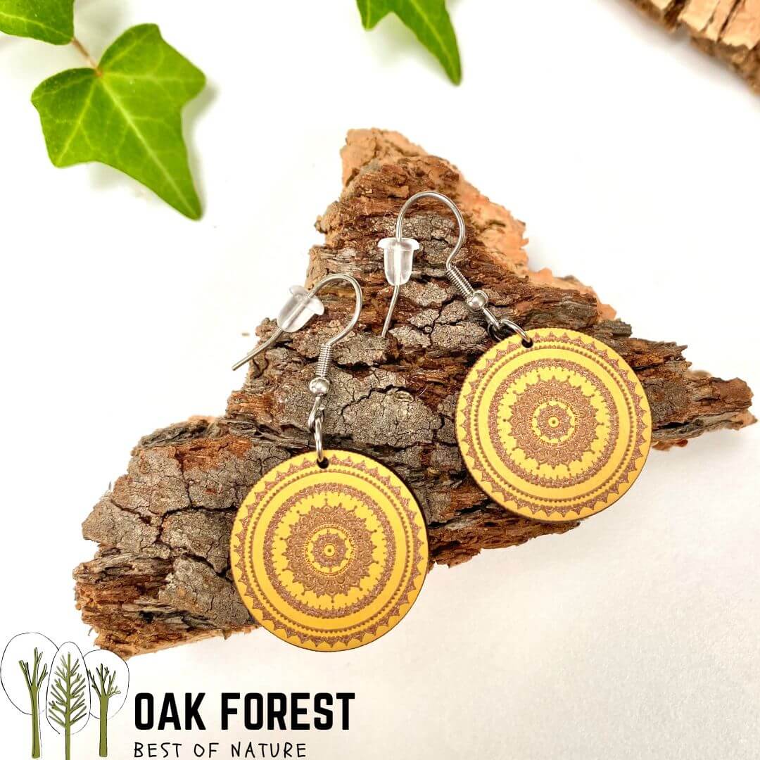 boucles d'oreilles femme liege - boucles d'oreilles fleurs - boucles d'oreille portugal - boucle d'oreille femme légère - boucles d'oreille orange - boucles d'oreilles originales- bijoux liege - bijou en liege portugal - boucle d'oreille liege - bijoux vegan