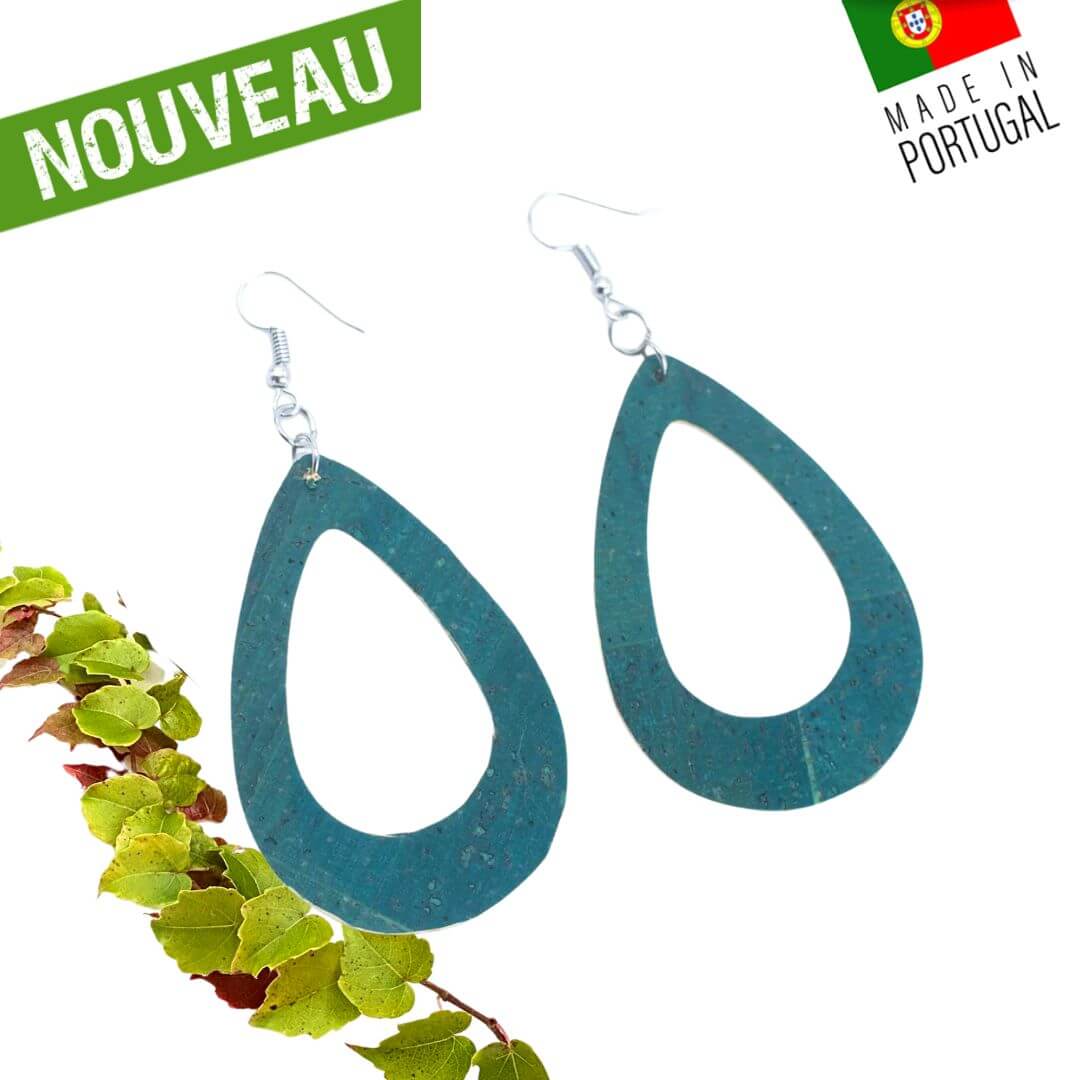 Boucles d'oreilles liège - boucle d'oreille liege - boucles d'oreilles bois - origami - colombes - boucles d'oreilles Vegan - Boucles d'oreilles fantaisie - Boucles d'oreilles légères - Boucles d'oreilles Portugal - arabesque - Alhambra - bijou liege - bijoux en liege -