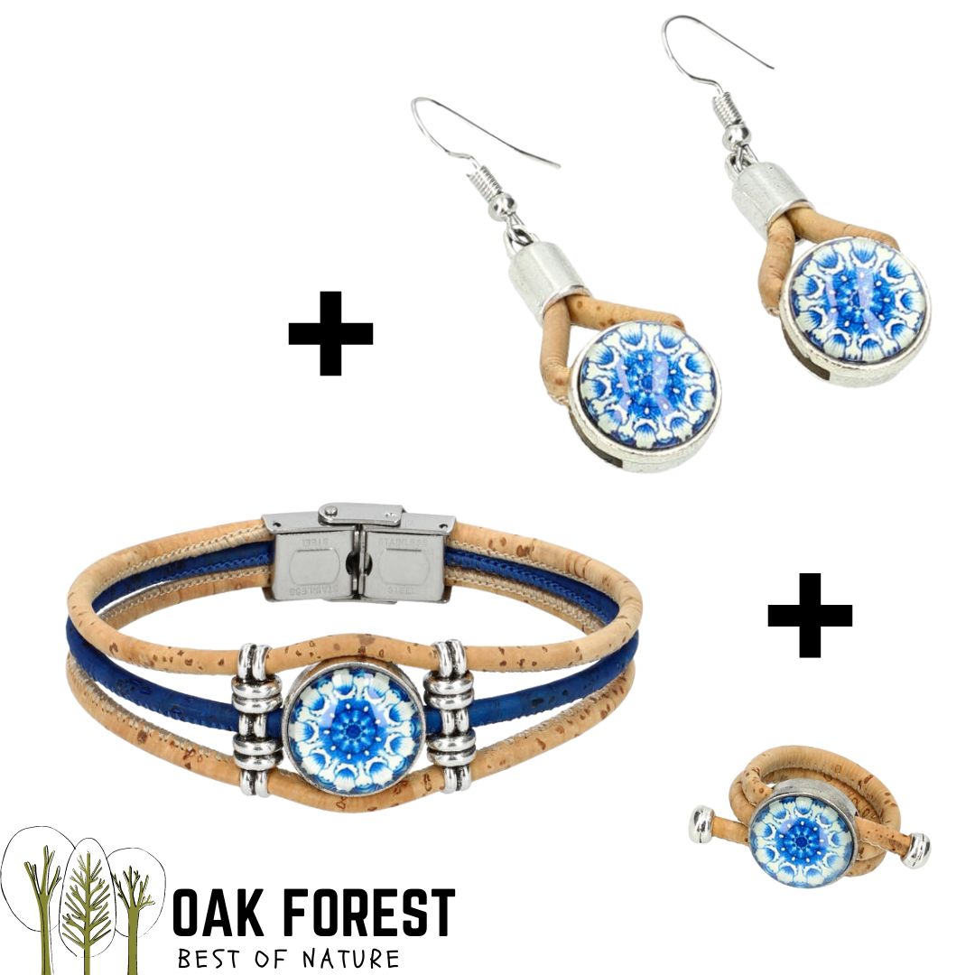 Boucles d'oreilles en liège "Victoria"