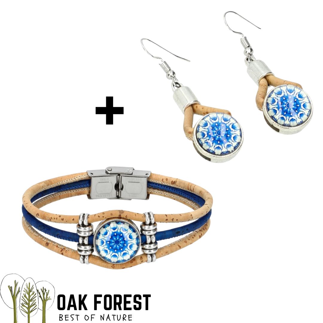 Boucles d'oreilles en liège "Victoria"