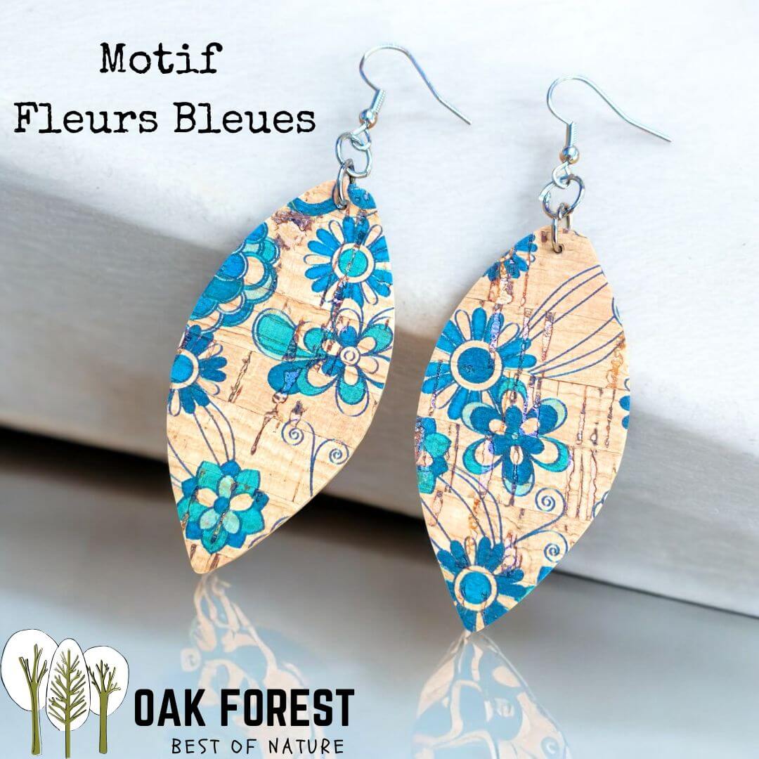 Boucles d'oreilles liège - boucle d'oreille liege - boucles d'oreilles bois - origami - colombes - boucles d'oreilles Vegan - Boucles d'oreilles fantaisie - Boucles d'oreilles légères - Boucles d'oreilles Portugal - arabesque - Alhambra