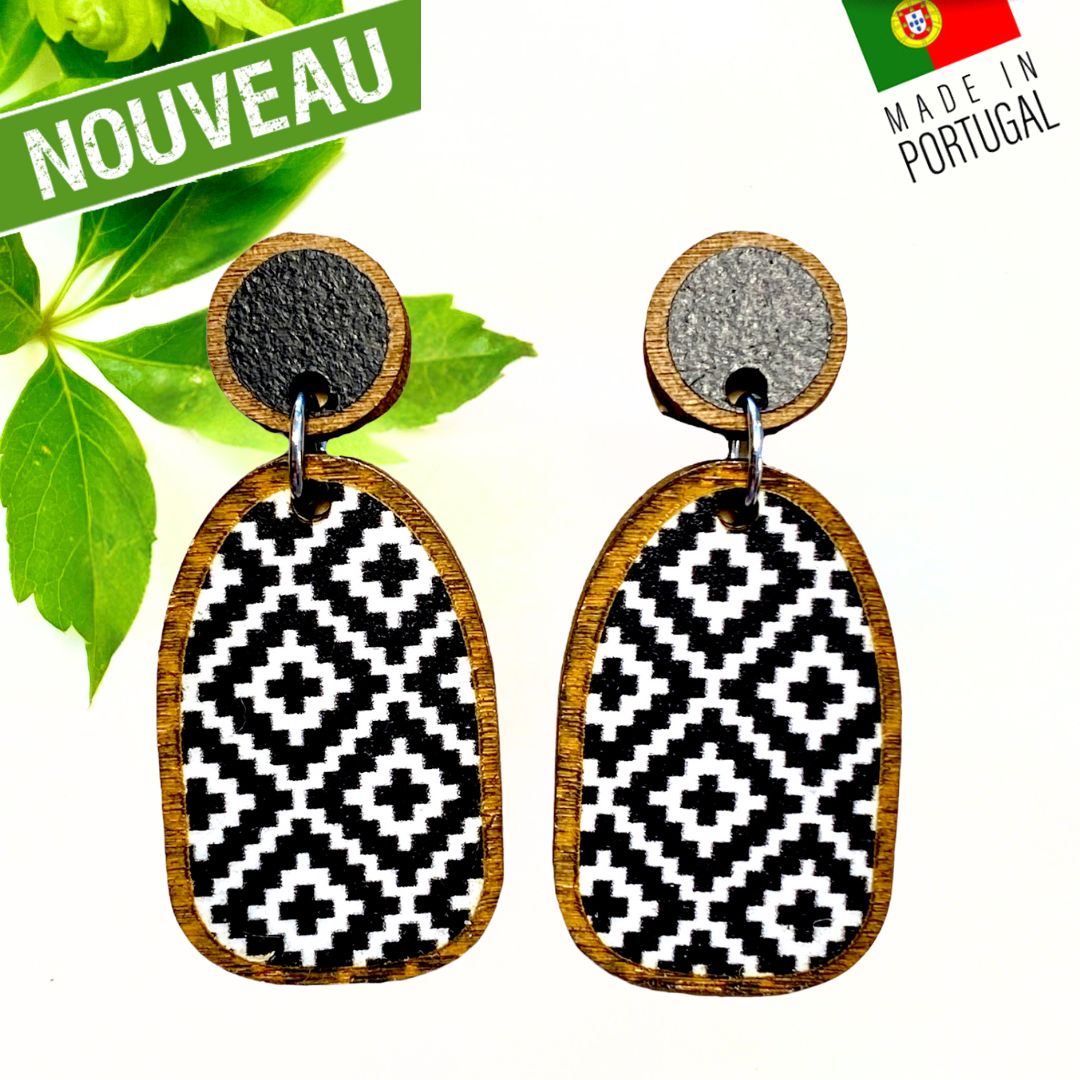 boucles d'oreilles femme liege - boucles d'oreilles fleurs - boucles d'oreille portugal - boucle d'oreille femme légère - boucles d'oreille orange - boucles d'oreilles originales- bijoux liege - bijou en liege portugal - boucle d'oreille liege - bijoux vegan