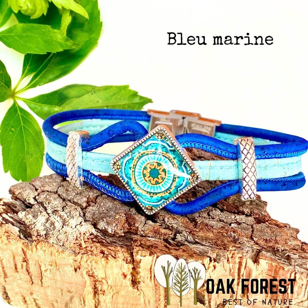 bracelet liege femme pas cher - bracelet liege fleuri - bracelet liège pour femme - bijoux en liège fleuri - bijoux femme portugal - idée cadeau fête des mères - bracelet fille vegan- bijou en bois - bijoux liege - bijou portugal - bijoux fantaisie pas cher