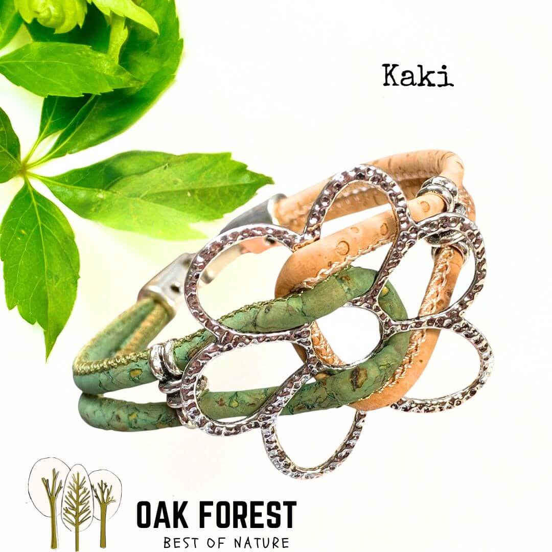 bracelet liege femme pas cher - bracelet liege fleuri - bracelet liège pour femme - bijoux en liège fleuri - bijoux femme portugal - idée cadeau fête des mères - bracelet fille vegan- bijou en bois - bijoux liege - bijou portugal - bijoux fantaisie pas cher - bracelet flower - bracelet femme fleurs