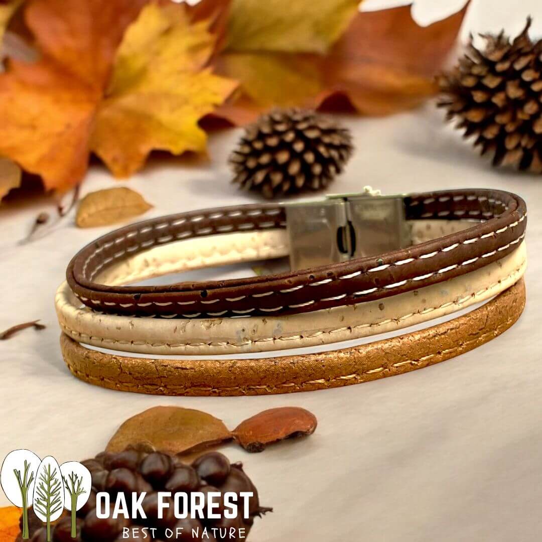 bracelet homme vegan liege - bracelet liege homme portugal - bracelet made in france - bracelet croix homme - bracelet Ninja homme - bracelet bleu marine homme - trio de bracelets pour homme - idée cadeau homme - fête des pères - idée cadeau noel pas cher - bijoux fantaisie - bracelet vegan homme marron