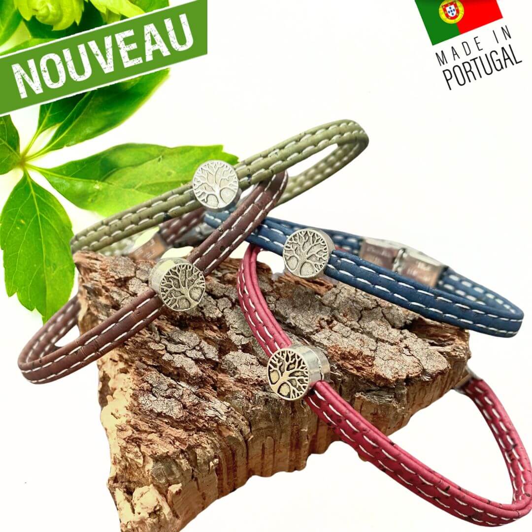 bracelet liege femme pas cher - bracelet liege fleuri - bracelet liège pour femme - bijoux en liège fleuri - bijoux femme portugal - idée cadeau fête des mères - bracelet fille vegan- bijou en bois - bijoux liege - bijou portugal - bijoux fantaisie pas cher