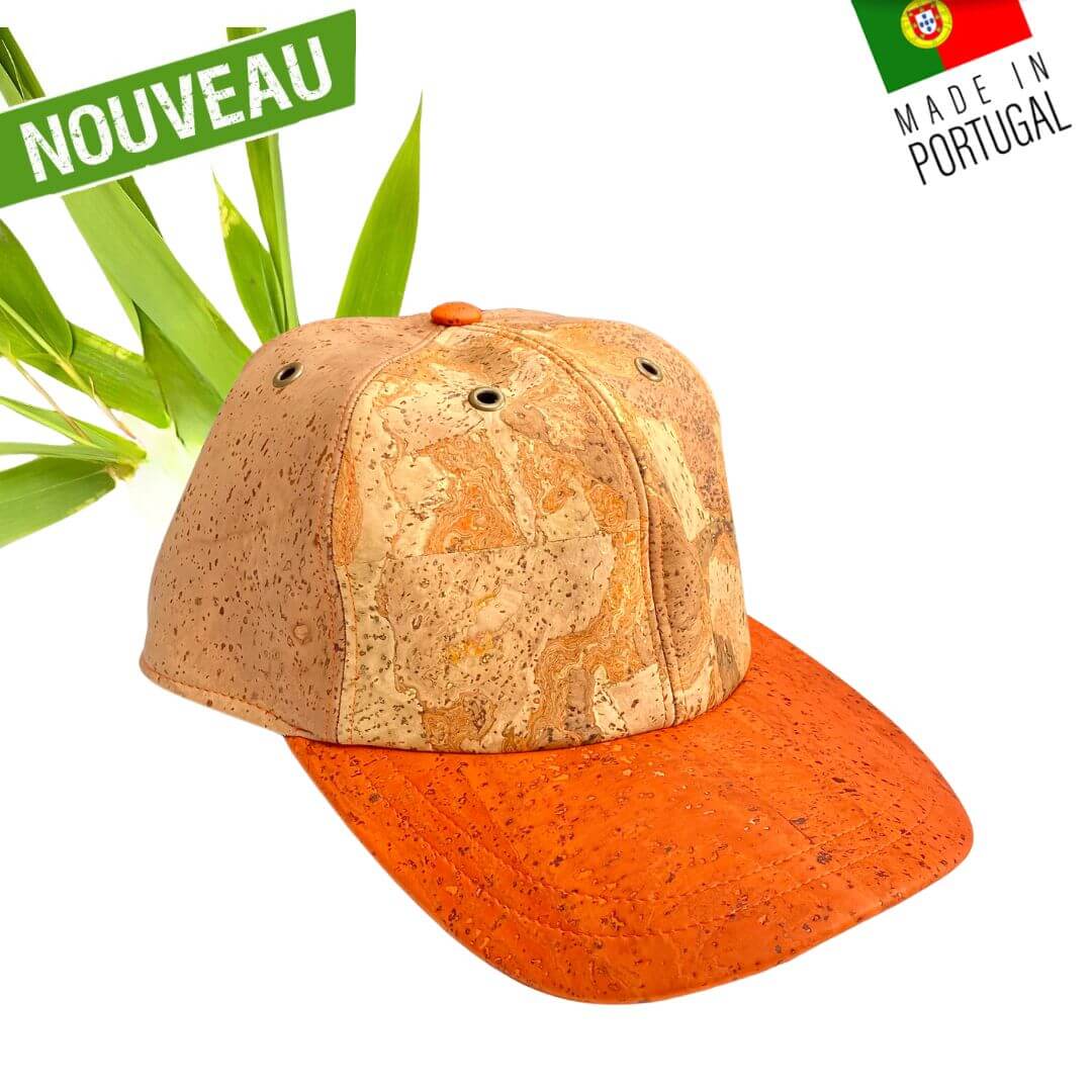 Casquette en liège naturel "Orange" - Casquette vegan