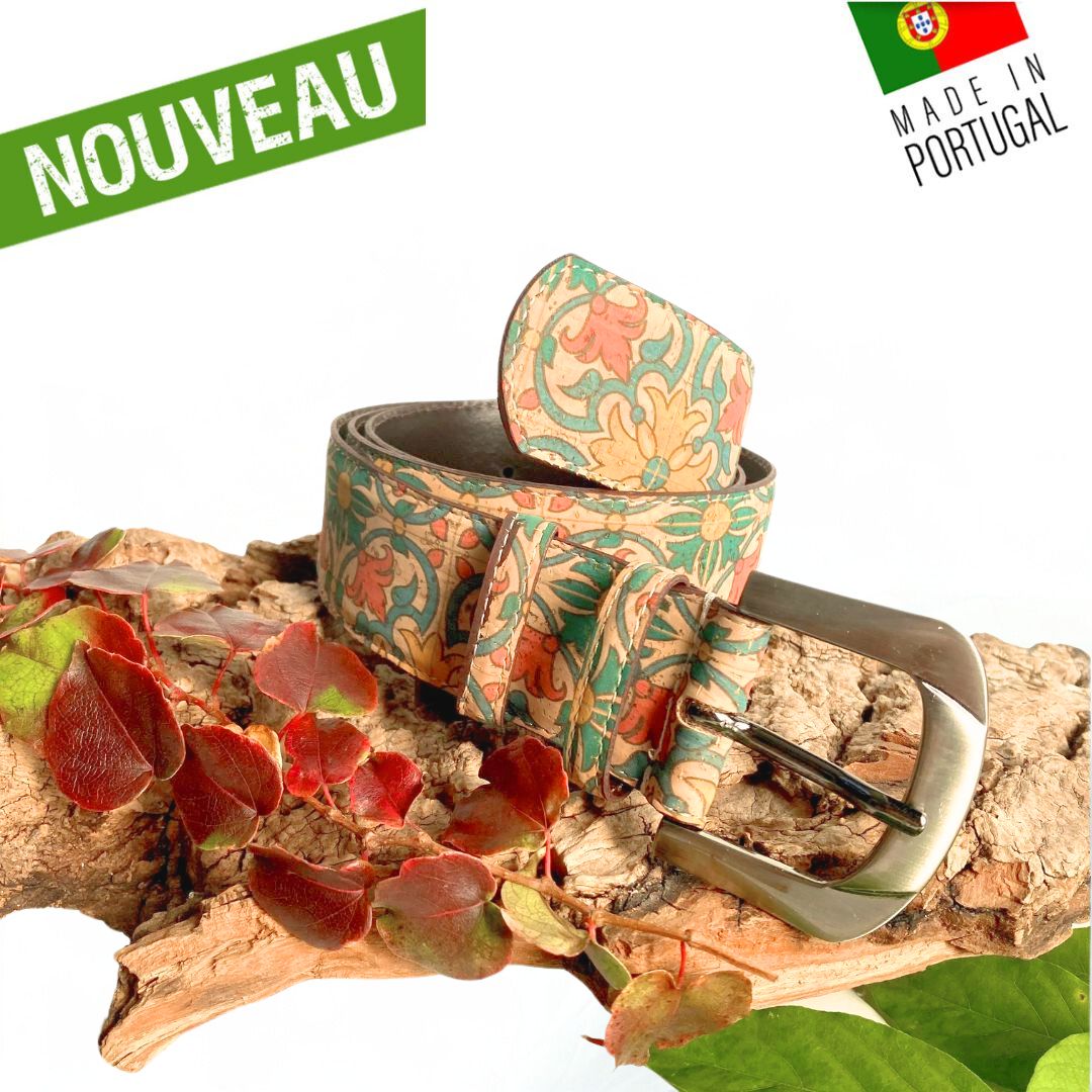 ceinture vegan femme - ceinture liège Portugal - ceinture artisanale liege - ceinture naturelle femme - ceinture bois femme - ceinture été femme - ceinture claire pour femme - idée cadeaux