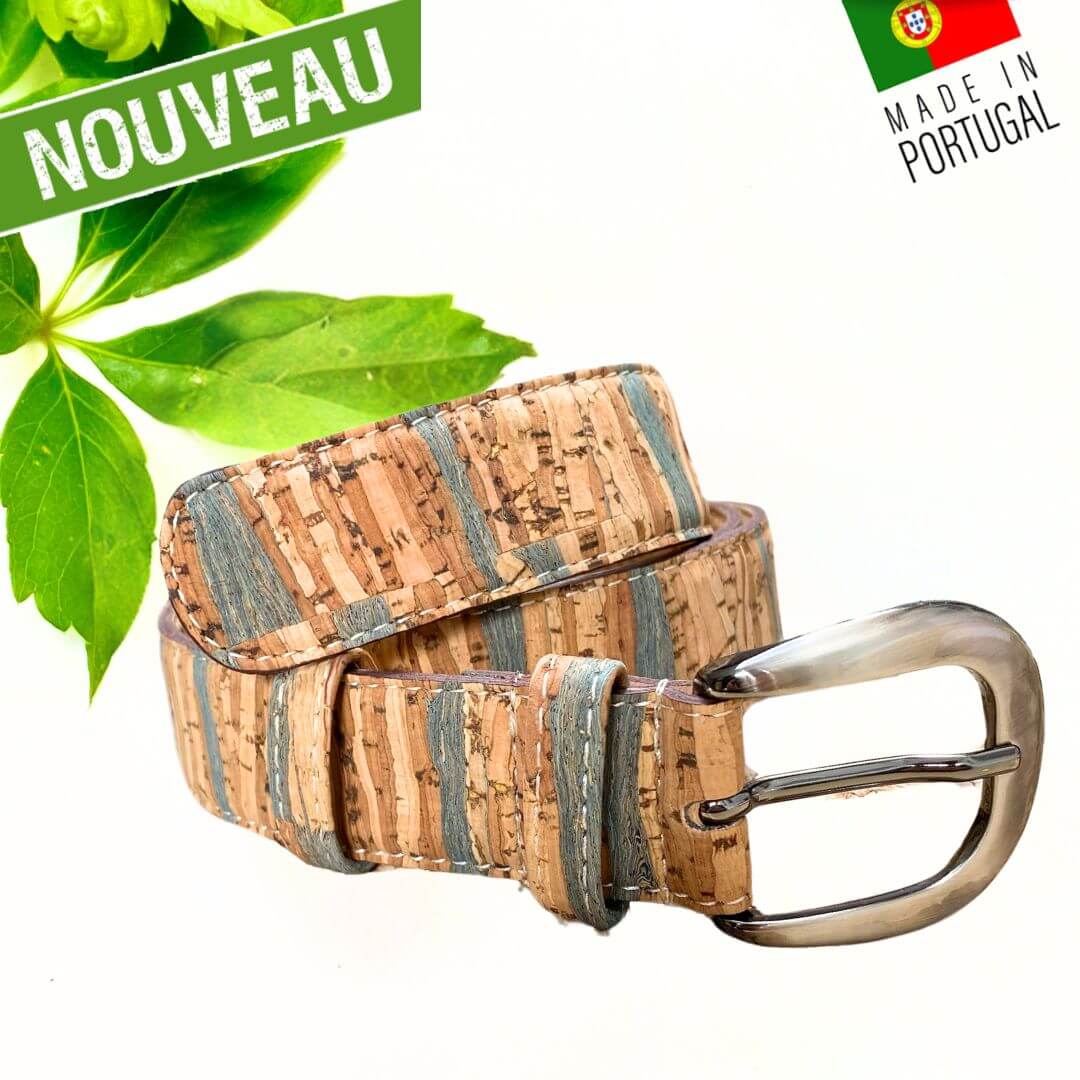 ceinture vegan femme - ceinture liège Portugal - ceinture artisanale liege - ceinture naturelle femme - ceinture bois femme - ceinture été femme - ceinture claire pour femme - idée cadeaux