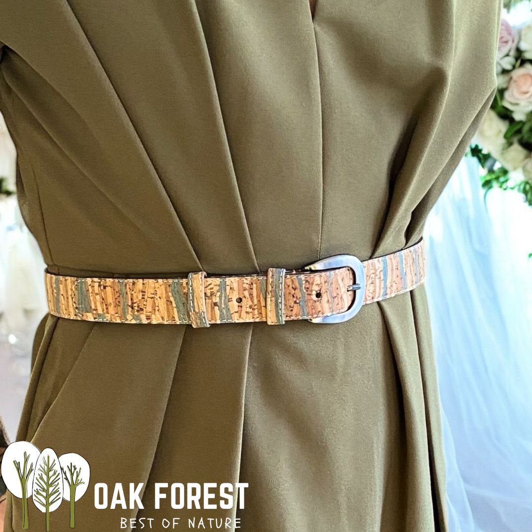 ceinture vegan femme - ceinture liège Portugal - ceinture artisanale liege - ceinture naturelle femme - ceinture bois femme - ceinture été femme - ceinture claire pour femme - idée cadeaux
