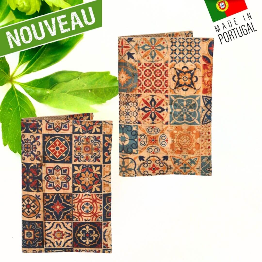 etui passeport vegan - etui passport vegan - etui passeport liège - etui passeport portugal - protege passeport rouge - protège passeport bois - cuir végétal - pochette passeport - couvre passeport - accessoire en liège