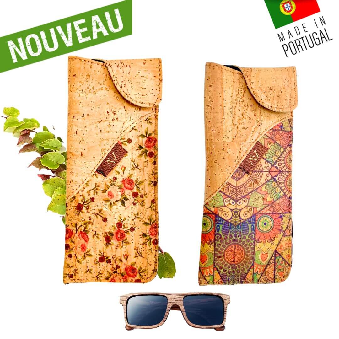 étui à lunettes en liège - étui en liège - pochette en liège - boite à lunette en liège - protège lunettes en liège - boite à lunette vegan - étui à lunettes vegan - protection lunettes de soleil en liège - range lunettes de vue - range lunettes de soleil - ranger ses lunettes - étui en lunette original - étui a lunette végétal