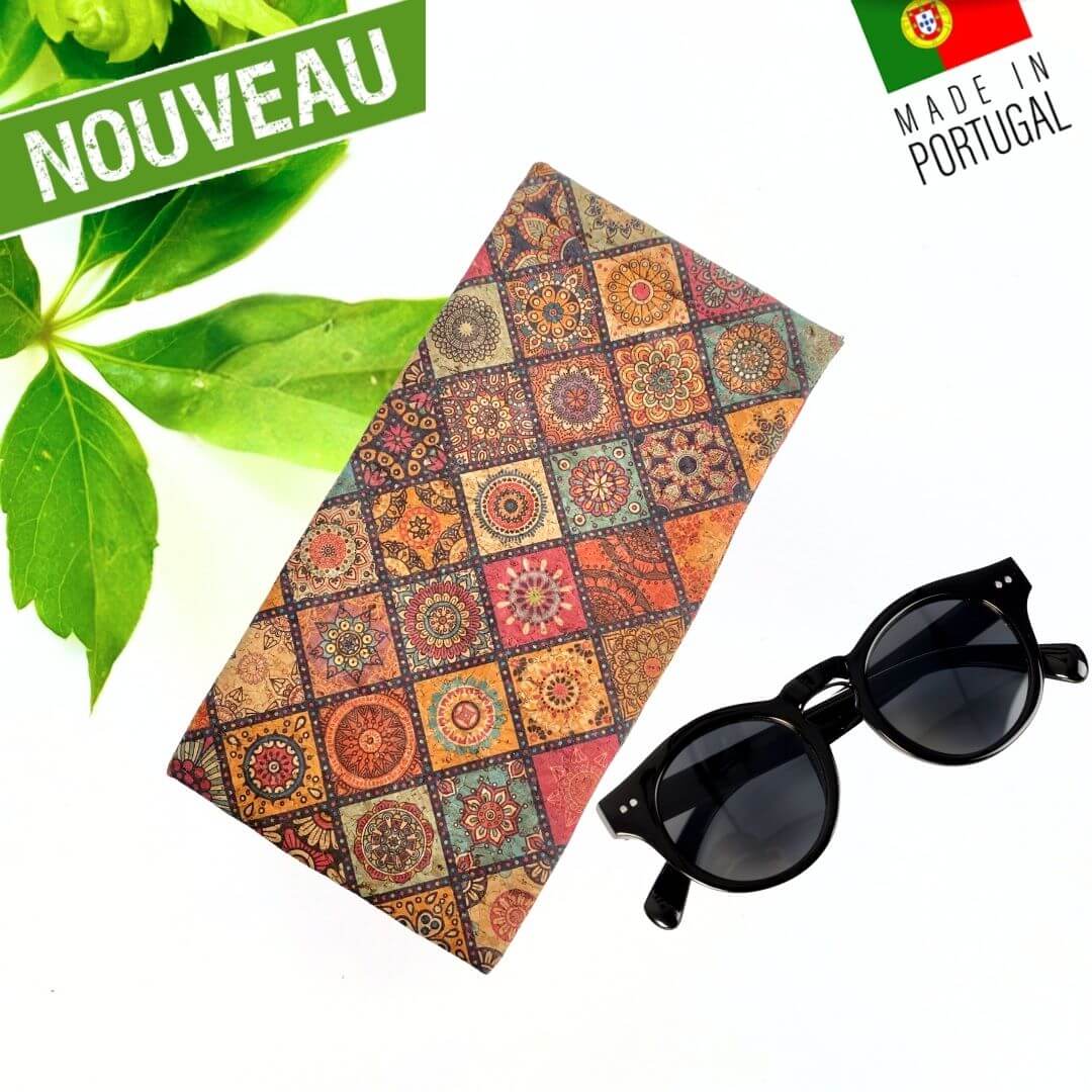 etui à lunettes souple coloré motifs Azulejos portugais