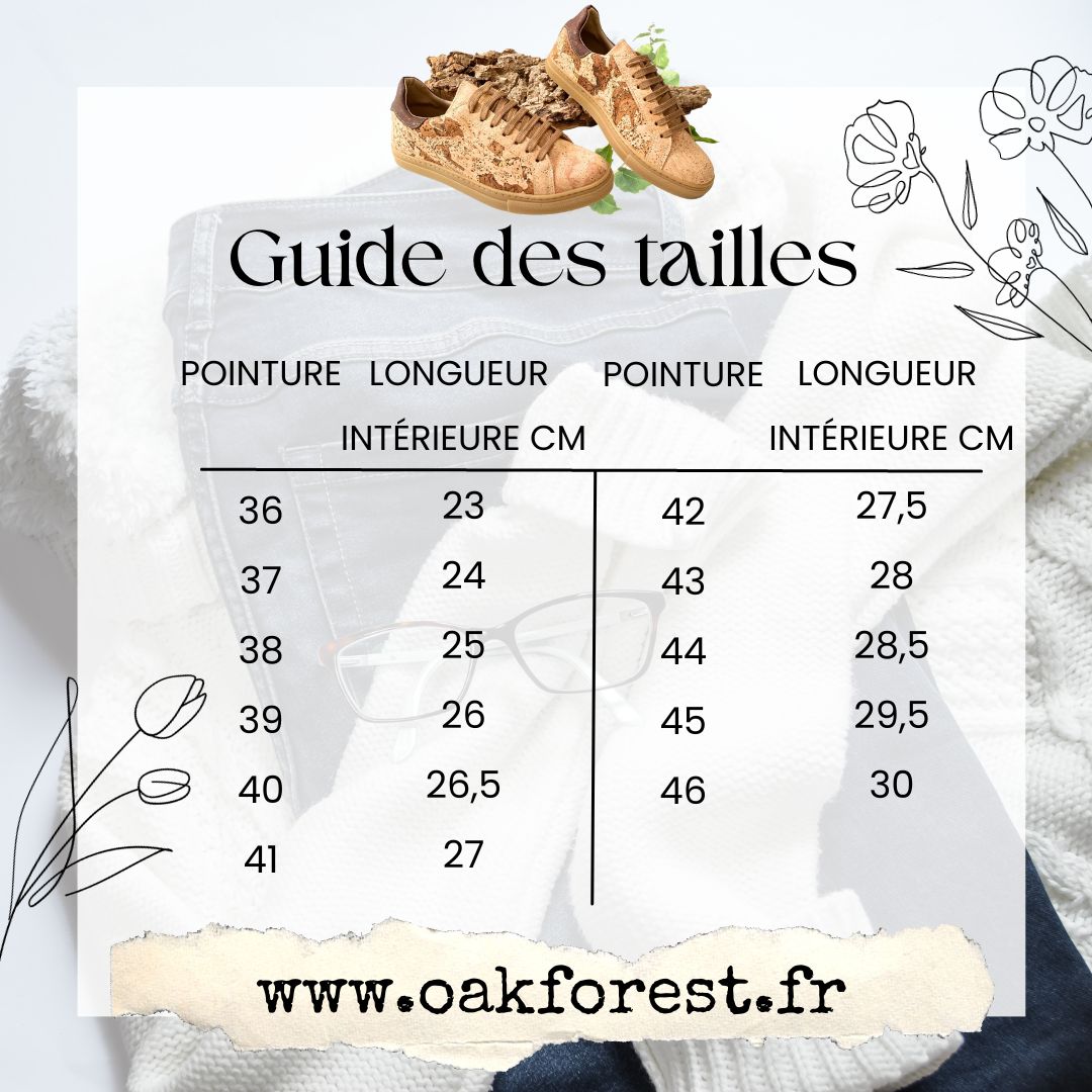 Chaussures en liège "caméléon" - Baskets en liège naturel