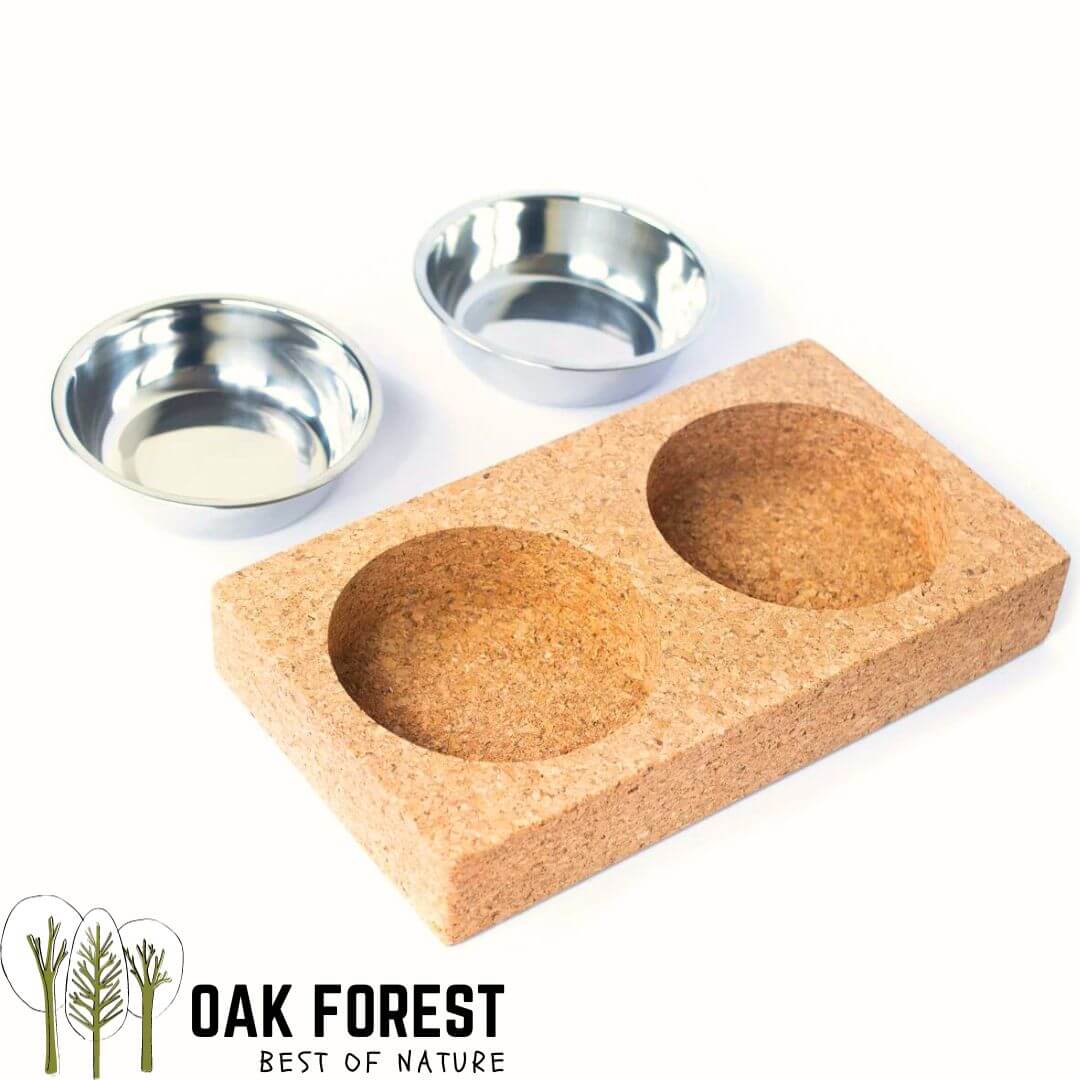 Gamelle pour chien - Gamelle pour chat - Gamelle double pour chien - Gamelle double acier inoxydable - Gamelle pour animaux de compagnie - Gamelle chien vegan