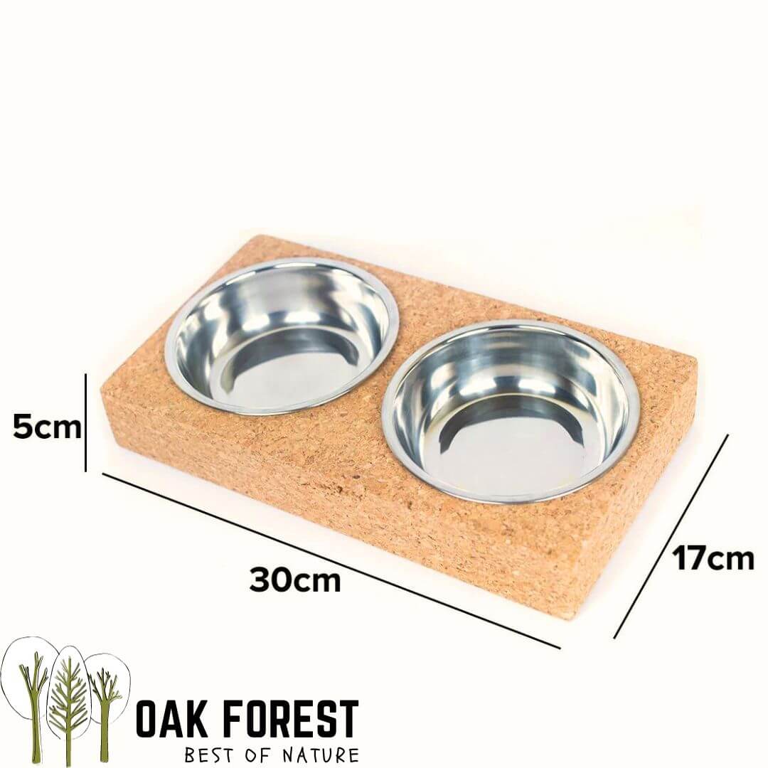 Gamelle pour chien - Gamelle pour chat - Gamelle double pour chien - Gamelle double acier inoxydable - Gamelle pour animaux de compagnie - Gamelle chien vegan