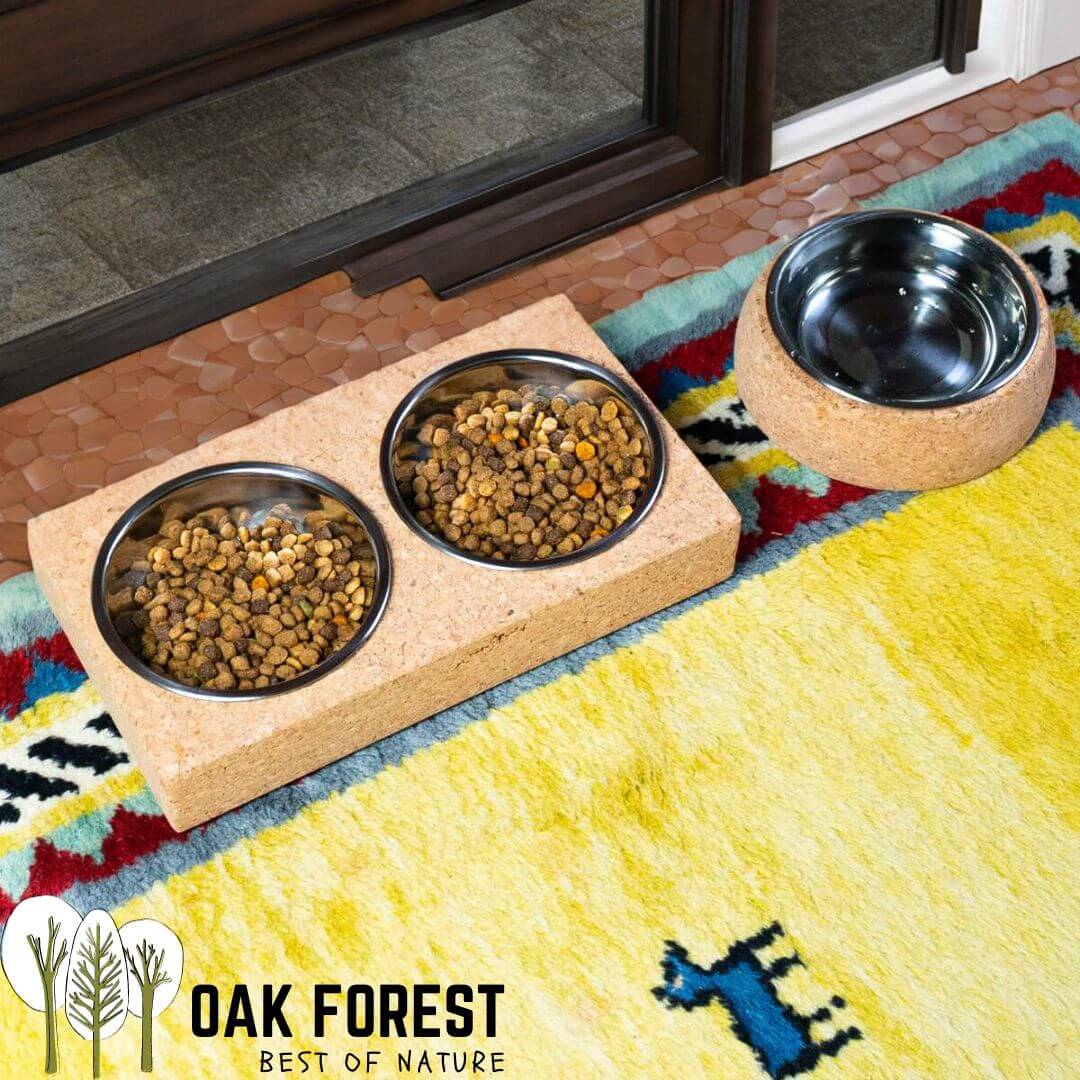 Gamelle pour chien - Gamelle pour chat - Gamelle double pour chien - Gamelle double acier inoxydable - Gamelle pour animaux de compagnie - Gamelle chien vegan