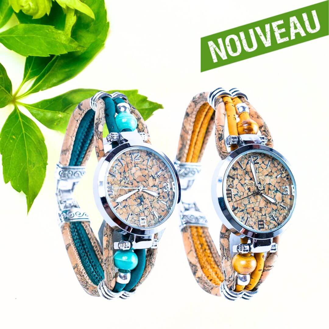 montre en liège naturel - montre liege - montre vegan - montre naturelle - montre vegan mixte - montre vegan made in france - montre liege portugal