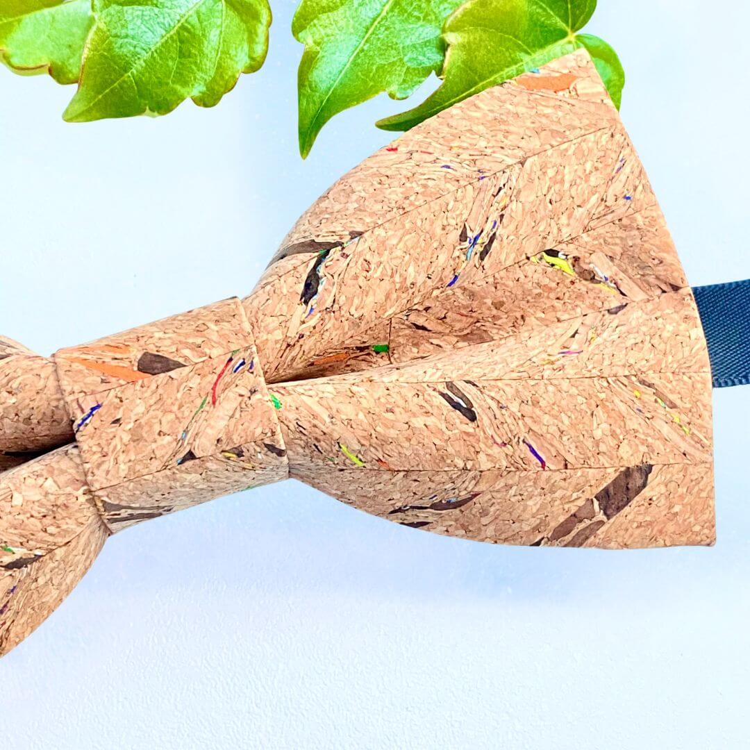 noeud papillon homme liege lotus - noeud papillon champêtre - noeud papillon vegan homme - noeud papillon naturel made in France - mariage vegan - mariage champêtre - mariage bohème - accessoire tenue mariage homme