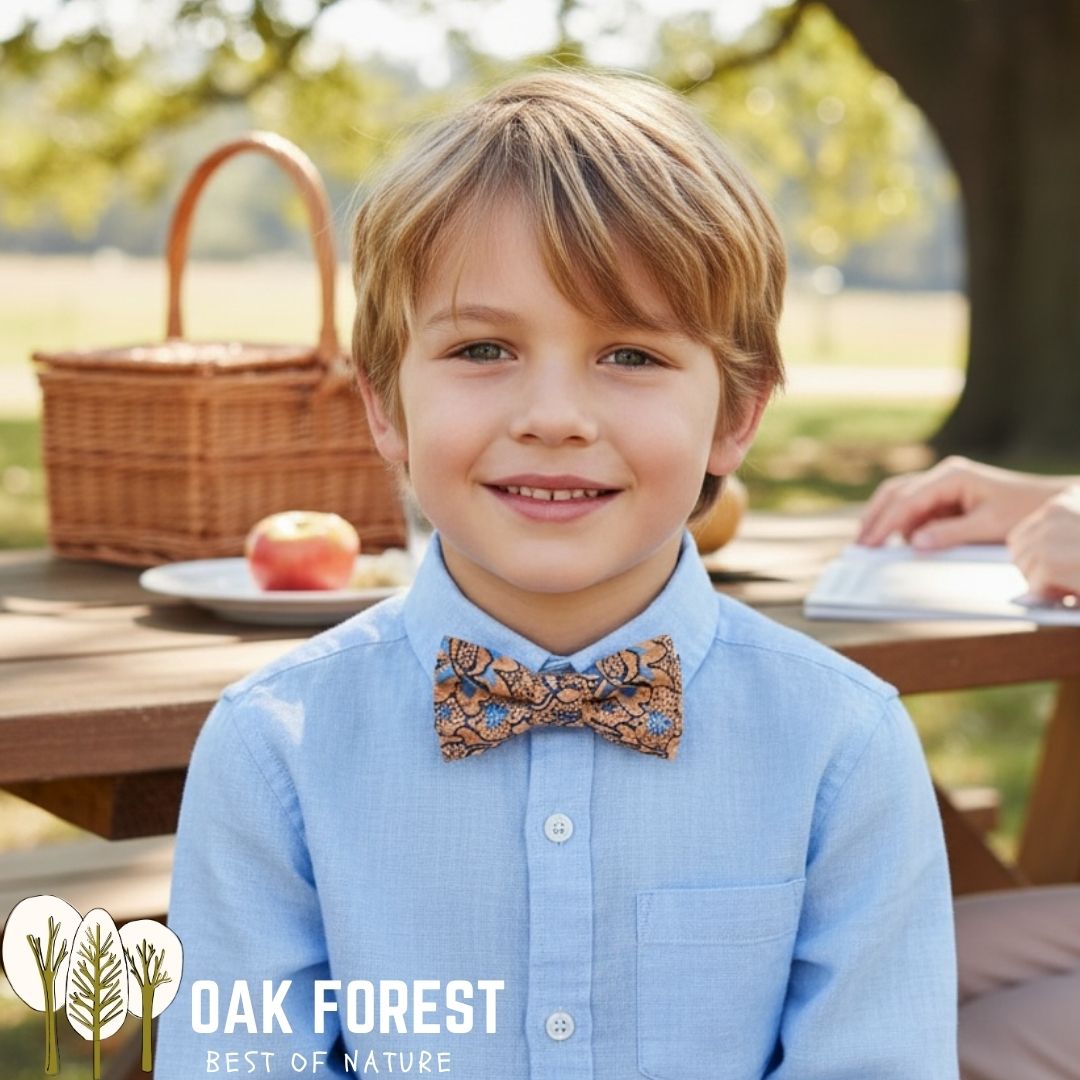 Noeud Papillon liège Bleu Metal - Adulte ou Enfant