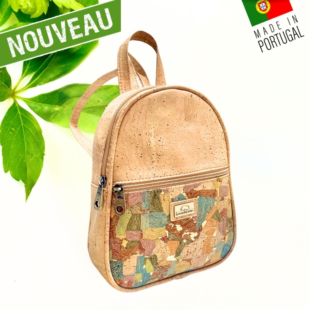 Mini Sac à Dos Léger VEGAN - Idéal Pour Voyages Légers Ou Journée - Neuf Avec Étiquettes