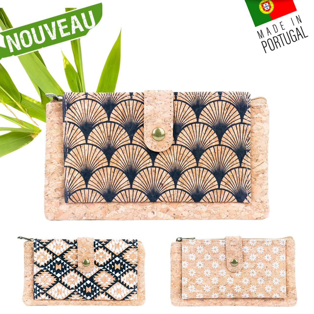 porte monnaie liege portugal - porte monnaie liège Portugal - Porte-monnaie en liège - porte-monnaie en liege - porte monnaie femme - port monnaie fleuri femme - porte monnaie femme vegan - porte monnaie cuir végétal - porte monnaie vegan flower - idée cadeaux femme - pochette en liège vegan - trousse en liège vegan - made in portugal - made in France