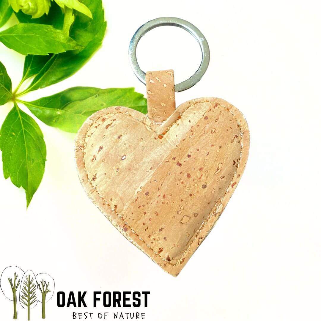 porte clé coeur liege - porte clé liège - fête des mères - fêtes des grands-mères - motif kelsch alsacien - coeur rouge - idée cadeau maman - saint Valentin idée cadeau - coeur en liège portugal - porte clé original - preuve d'amour - porte clé amour