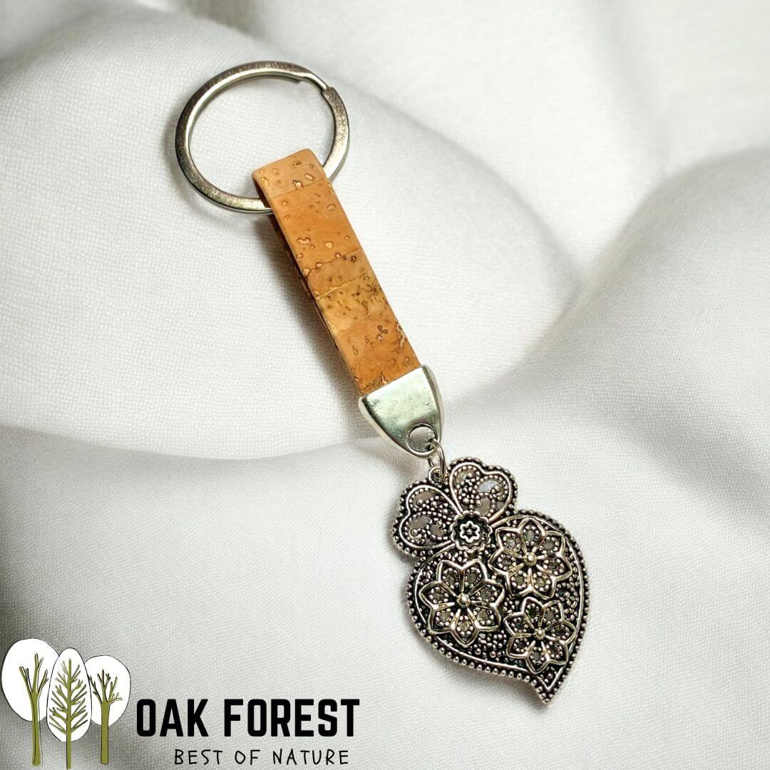 porte-clé en liege coeur du sud - porte clé pas cher - idée cadeau - porte clé original - porte clé portugal