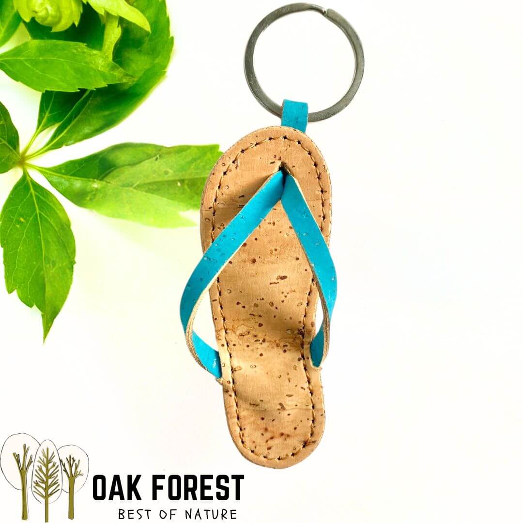 porte clé hawaïana - porte clé liège - fête des mères - fêtes des grands-mères - porte clé Flip flop - coeur rouge - idée cadeau maman - saint Valentin idée cadeau - coeur en liège portugal - porte clé original - preuve d'amour - porte clé tong