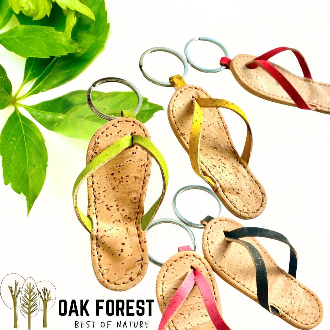 porte clé hawaïana - porte clé liège - fête des mères - fêtes des grands-mères - porte clé Flip flop - coeur rouge - idée cadeau maman - saint Valentin idée cadeau - coeur en liège portugal - porte clé original - preuve d'amour - porte clé tong - porte clé vacances