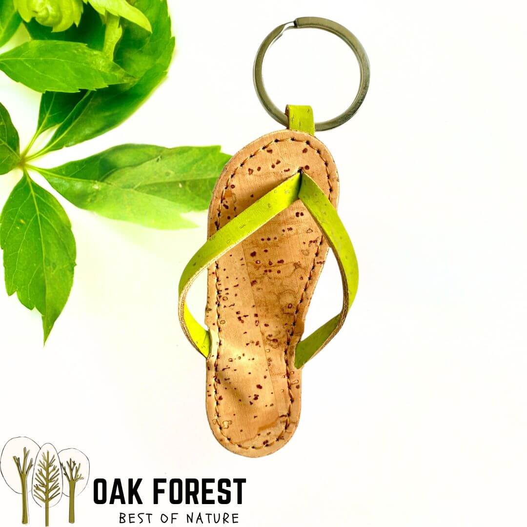porte clé hawaïana - porte clé liège - fête des mères - fêtes des grands-mères - porte clé Flip flop - coeur rouge - idée cadeau maman - saint Valentin idée cadeau - coeur en liège portugal - porte clé original - preuve d'amour - porte clé tong - porte clé vacances