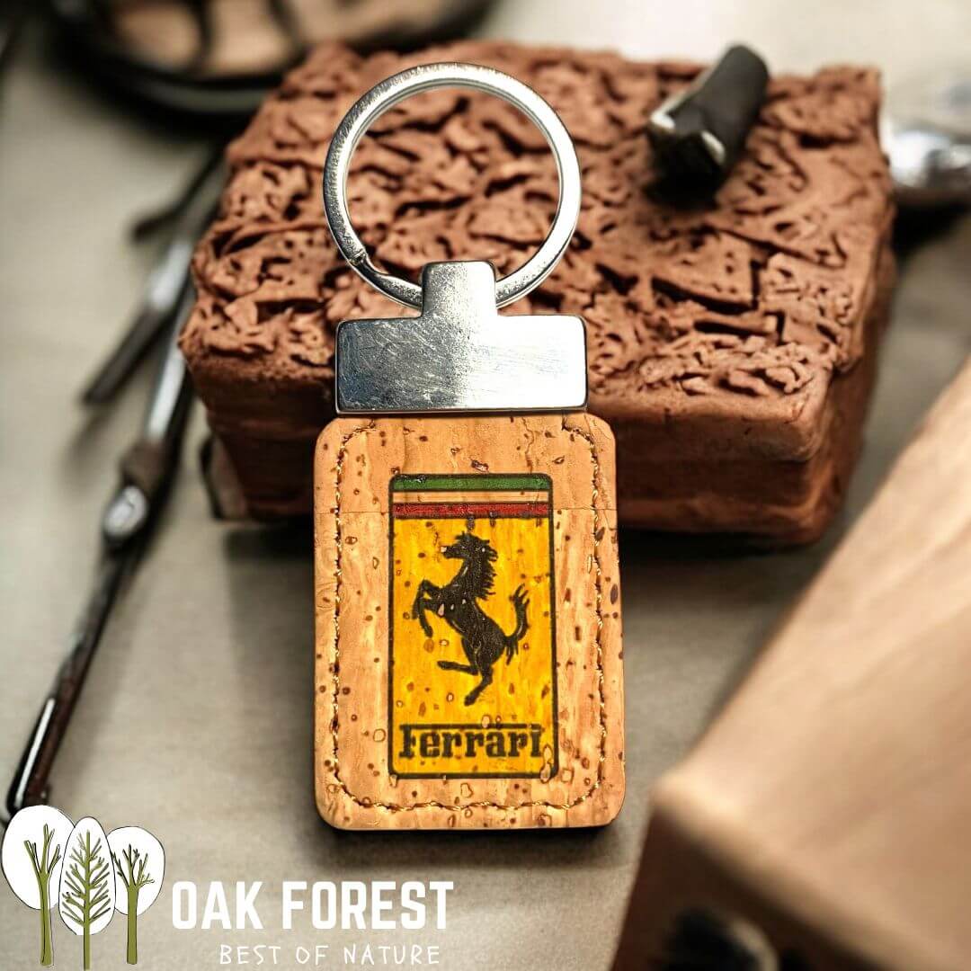 porte-clé portugal - porte-clé liege vegan - porte-clé fleurs - porte clés voiture - Ferrari - Bugatti - Porte clé Ferrari - accessoires Ferrari - Formule 1