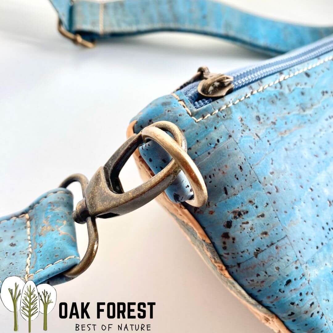 Sac Banane XL en liege "Picasso Bleu" - sac liège