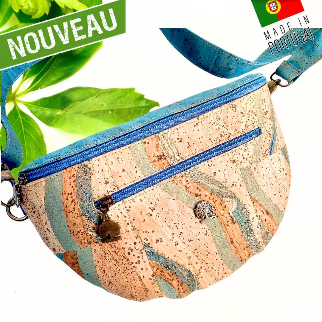 sac banane en liege - sac banane en liège - sac banane homme vegan liege - sac banane femme vegan liège portugal - sac banane vegan - sac banane cuir végétal - sac banane artisanale made in france - sac banane made in Portugal - sac banane cuir de liège - Montado - Sac montado - sac liege montado - sac banane montado