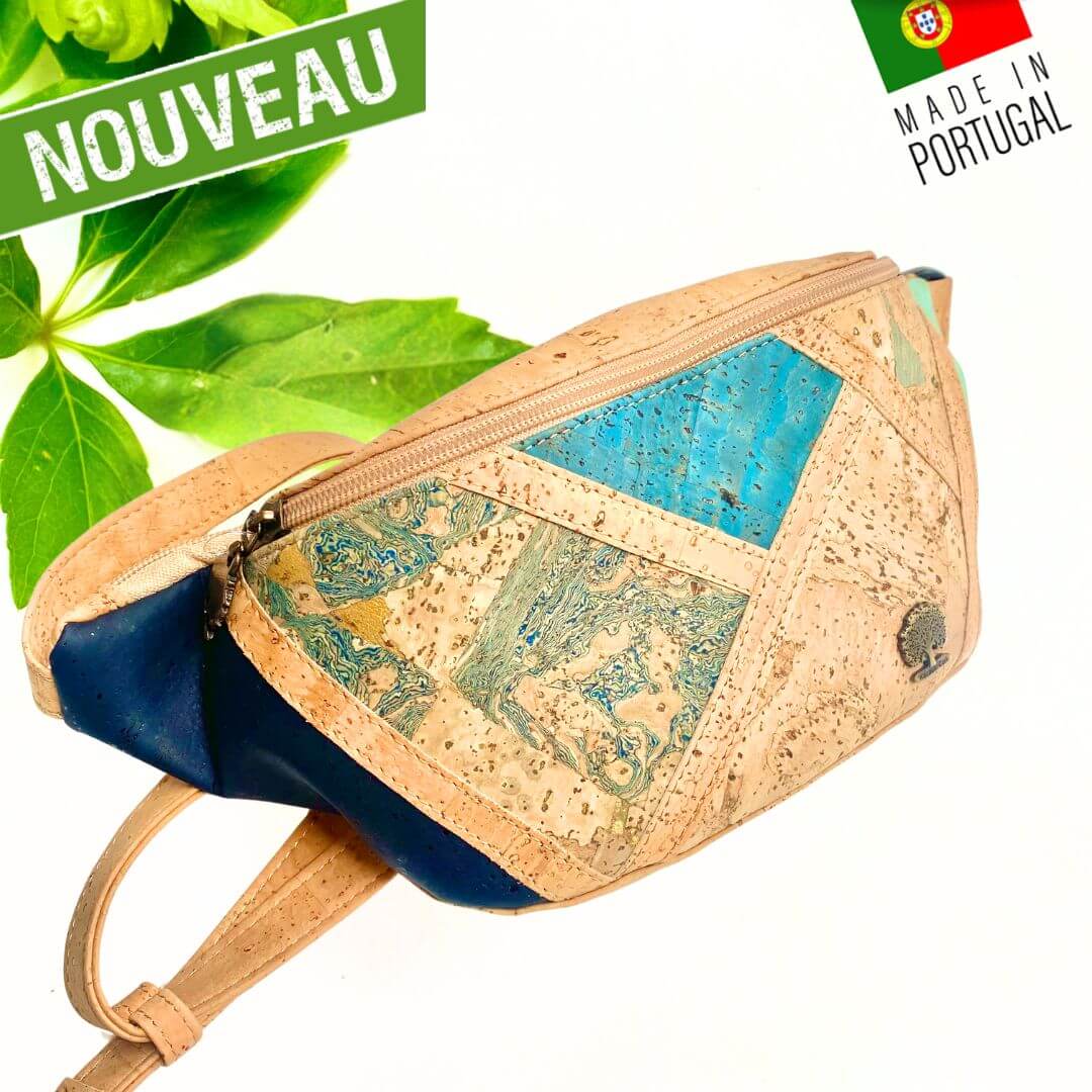 sac banane en liege - sac banane en liège - sac banane homme vegan liege - sac banane femme vegan liège portugal - sac banane vegan - sac banane cuir végétal - sac banane artisanale made in france - sac banane made in Portugal - sac banane cuir de liège