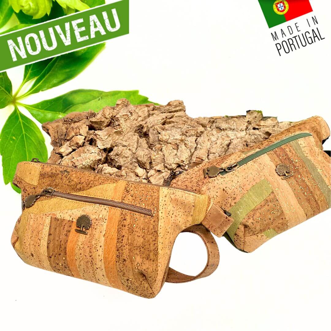 sac banane en liege - sac banane en liège - sac banane homme vegan liege - sac banane femme vegan liège portugal - sac banane vegan - sac banane cuir végétal - sac banane artisanale made in france - sac banane made in Portugal - sac banane cuir de liège