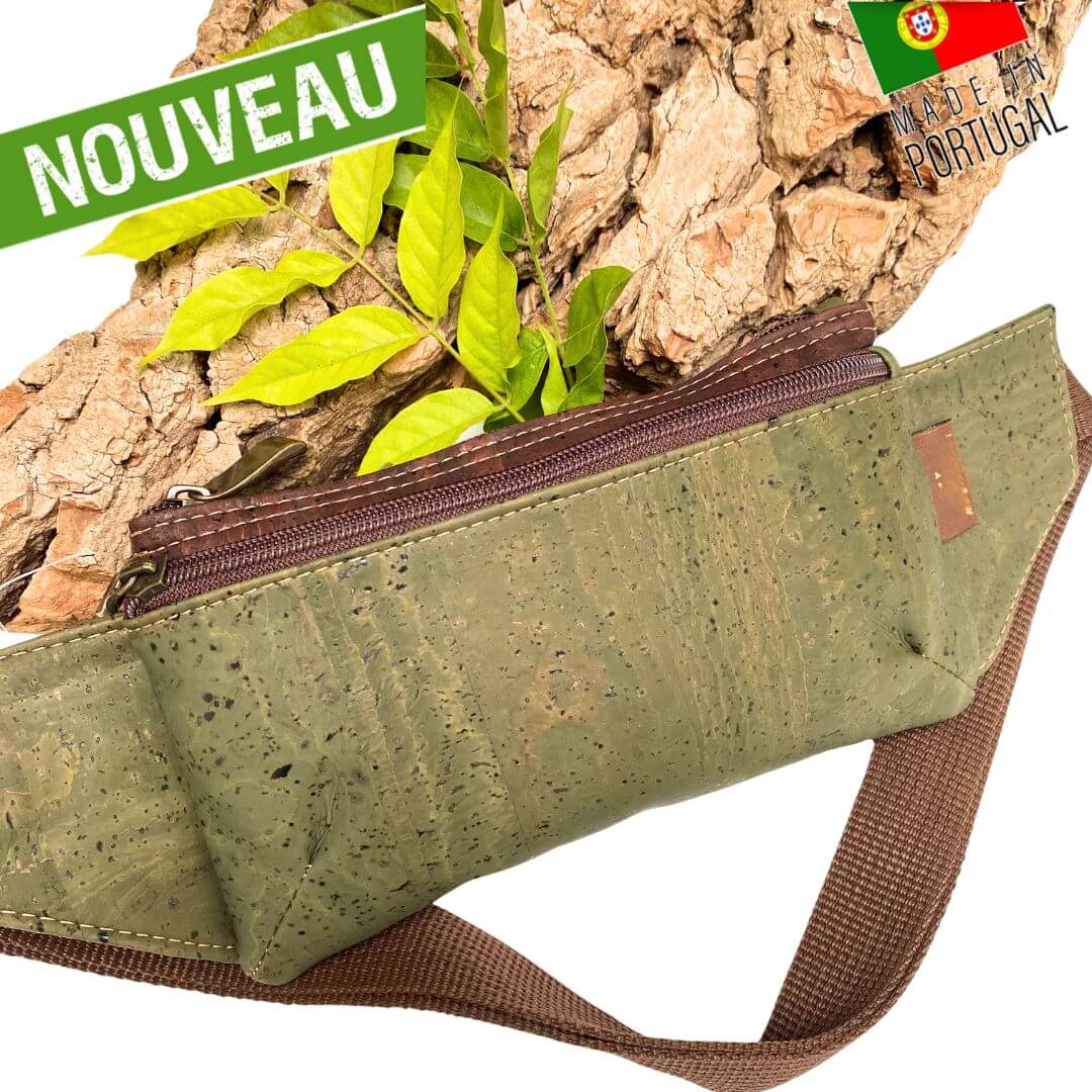 sac banane en liege - sac banane en liège - sac banane homme vegan liege - sac banane femme vegan liège portugal - sac banane vegan - sac banane cuir végétal - sac banane artisanale made in france - sac banane made in Portugal - sac banane cuir de liège