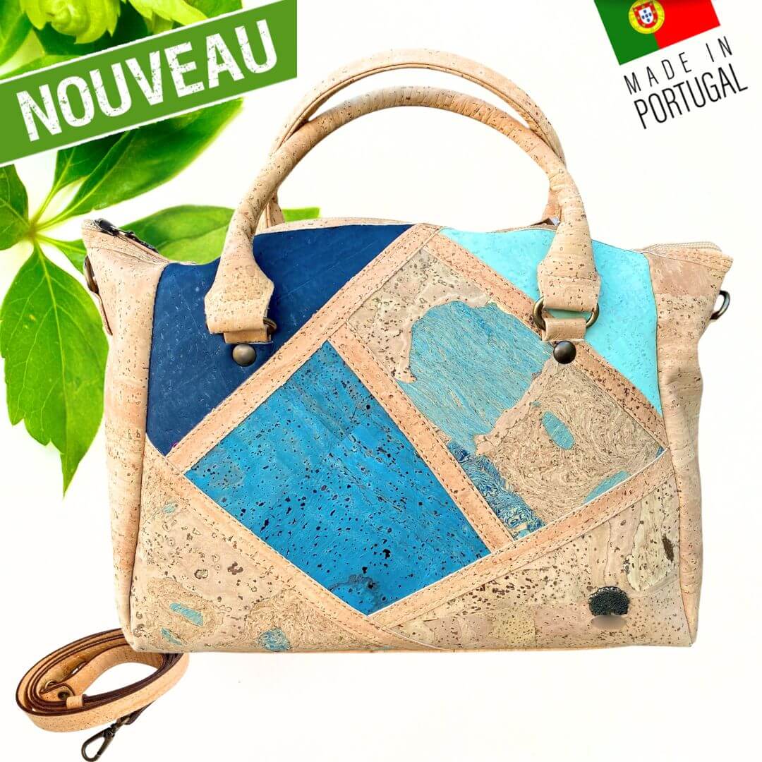 sac en liege vegan - sac liege portugal - sac liege France - sac liège portugais - sac en liège vegan - sac motif Picasso - sac cuir vegan - sac cuir végétal - sac a main liege - sac femme naturel - sac femme vegan - cruelty free