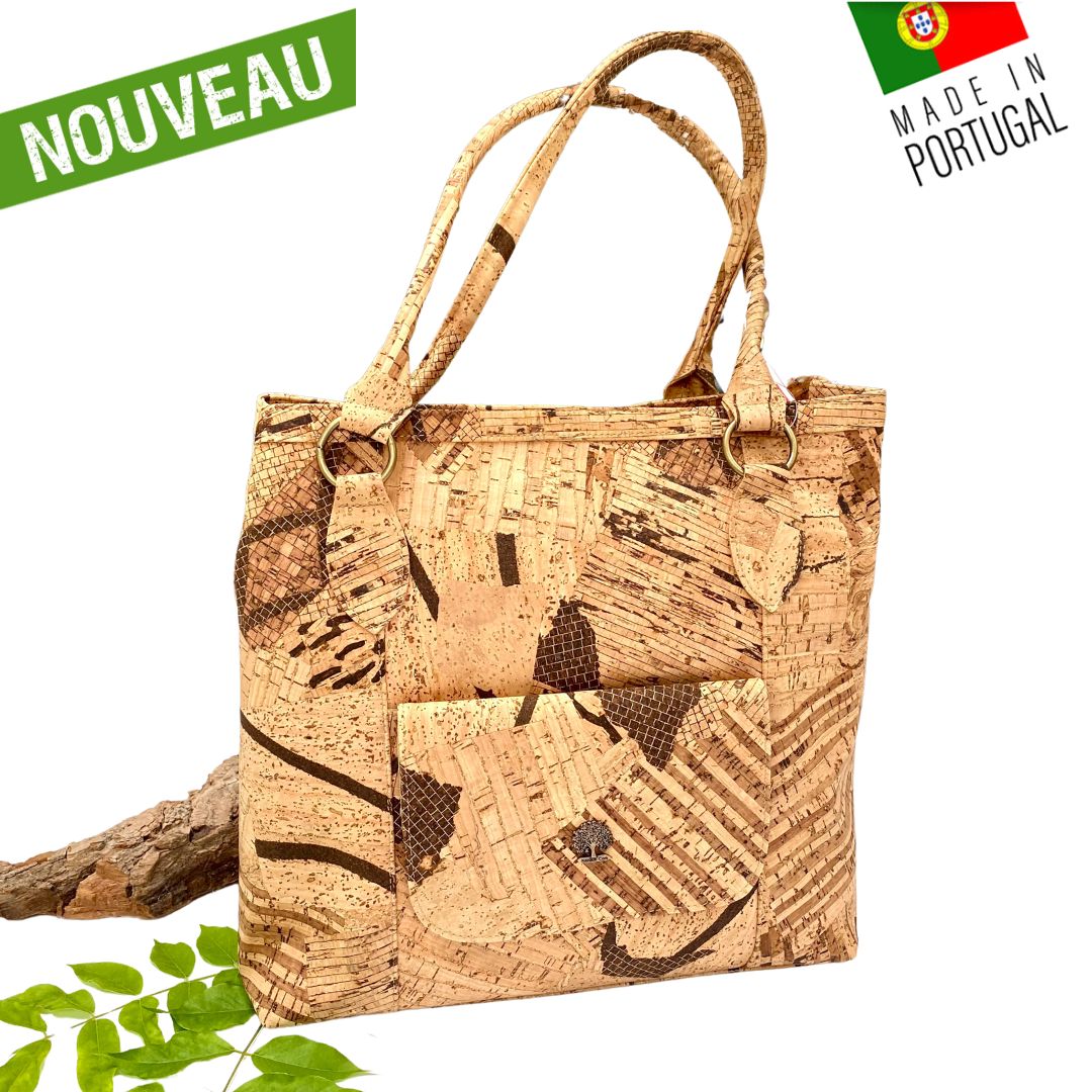 sac en liège portugal - mode durable - sac à main liege design - sac léger - sac matériau renouvelable - alternative cuir vegan - liège durable - liege écologique - sac femme écologique - sac femme naturel - sac en liège - sac en bois écologique - sac durable femme moderne - sac porté épaule