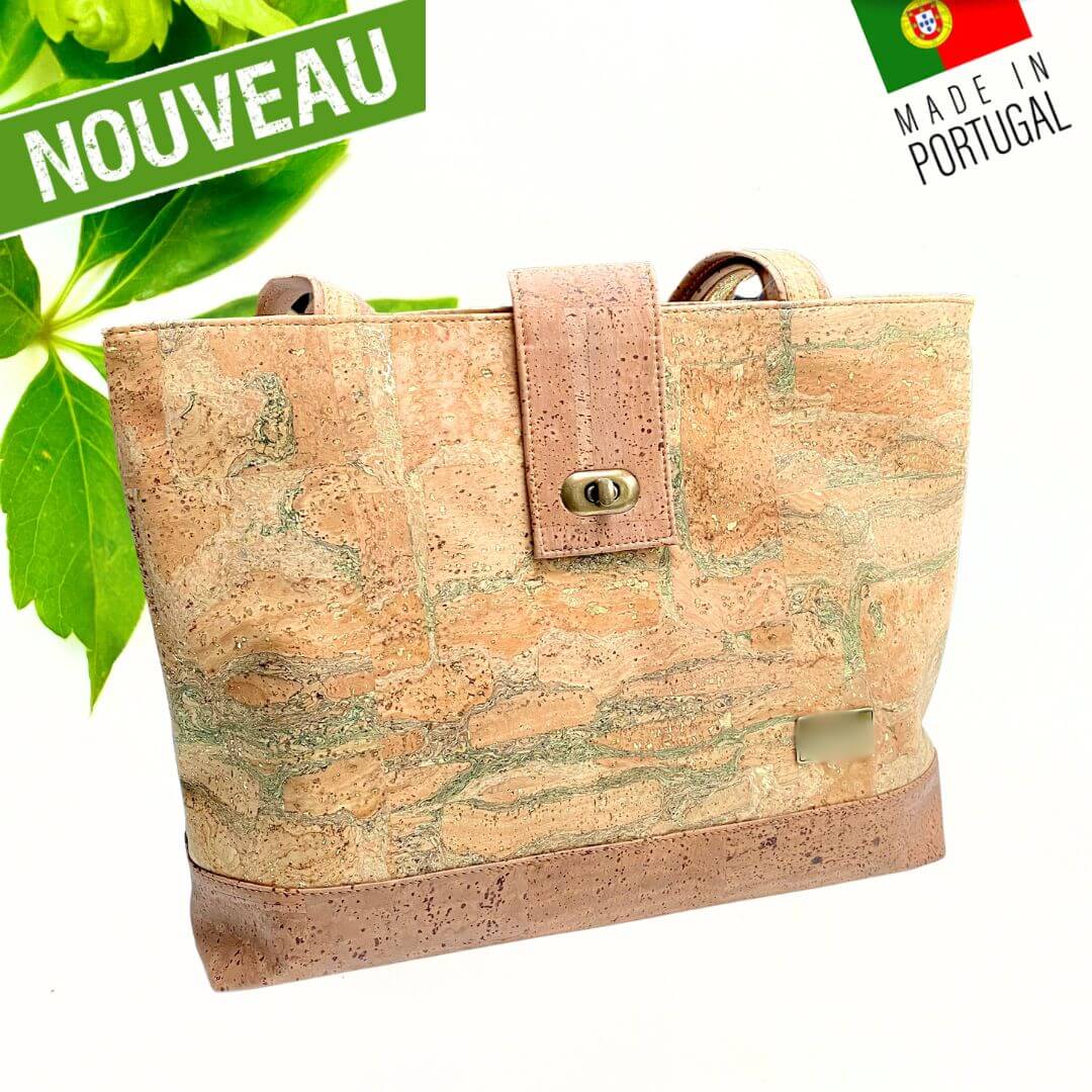 sac en liège portugal - mode durable - sac à main liege design - sac léger - sac matériau renouvelable - alternative cuir vegan - liège durable - liege écologique - sac femme écologique - sac femme naturel - sac en liège - sac en bois écologique - sac durable femme moderne - sac porté épaule