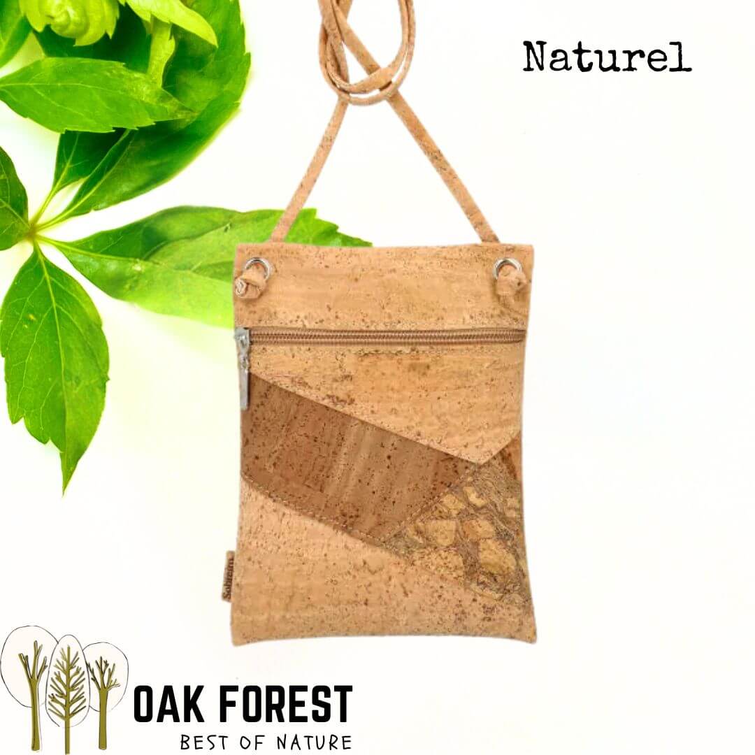 pochette vegan en liege - sac bandouliere liege - sac femme vegan - sac bandoulière en liège - sac liege portugal - pochette légère en liege - pochette cuir végétal - sac bandouliere femme vegan - petit sac léger - petit sac végétal - cuir vegan - pochette en liège