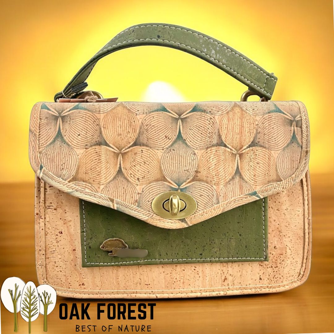 Sac bandoulière en liege "Ava Lotus" - Sac liege Vegan