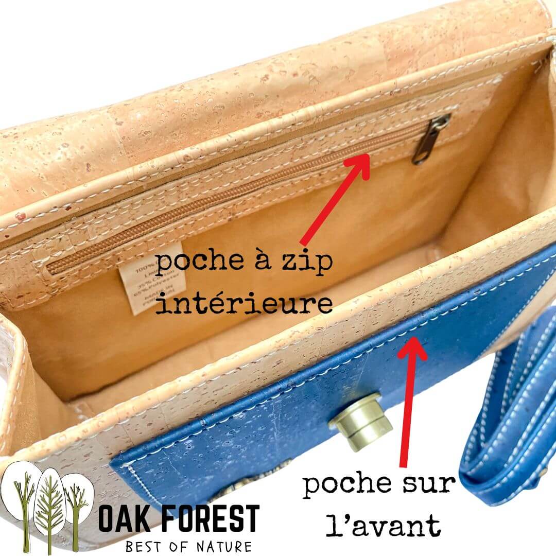 sac en liège - sac en liege - sac bandoulière en liège - sac bandouliere en liege - sac à main liège - sac bandoulière femme - sac origami - sac original - sac vegan - sac cuir végétal - sac bandoulière pas cher - sac bandoulière petit prix- sac naturel - petit sac fille - sac pratique - sac géométrique-sac à main en liège - sac bleu marine femme vegan