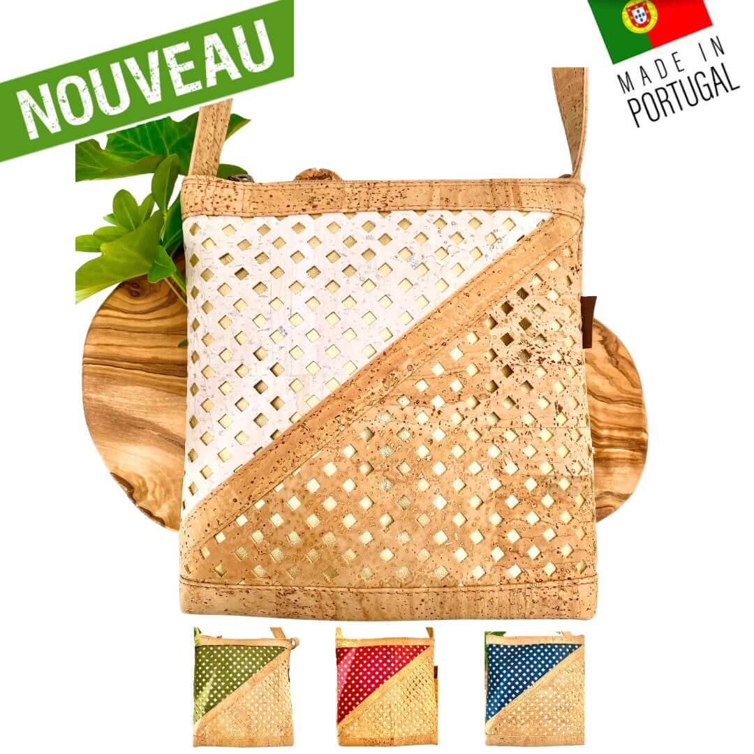 sac en liège - sac en liege - sac bandoulière en liège - sac bandouliere en liege - sac à main liège - sac bandoulière femme - sac origami - sac original - sac vegan - sac cuir végétal - sac bandoulière pas cher - sac bandoulière petit prix- sac naturel - petit sac fille - sac pratique - sac géométrique-sac à main en liège portugal