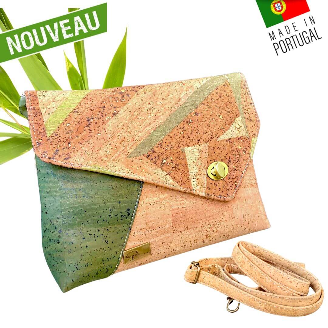 sac en liège - sac en liege - sac bandoulière en liège - sac bandouliere en liege - sac à main liège - sac bandoulière femme - sac origami - sac original - sac vegan - sac cuir végétal - sac bandoulière pas cher - sac bandoulière petit prix- sac naturel - petit sac fille - sac pratique - sac géométrique-sac à main en liège portugal - sac à main femme fleurs - sac bandoulière fleurs - sac flower femme