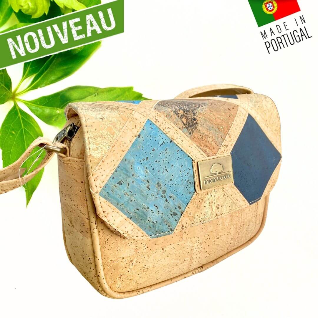 sac en liège - sac en liege - sac bandoulière en liège - sac bandouliere en liege - sac à main liège - sac bandoulière femme - sac origami - sac original - sac vegan - sac cuir végétal - sac bandoulière pas cher - sac bandoulière petit prix- sac naturel - petit sac fille - sac pratique - sac géométrique-sac à main en liège portugal