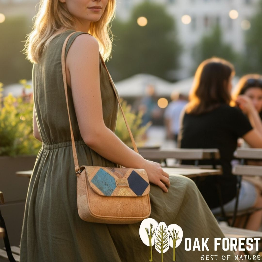 sac en liège montado - sac en liege - sac bandoulière en liège - sac bandouliere en liege - sac à main liège - sac bandoulière femme - sac origami - sac original - sac vegan - sac cuir végétal - sac bandoulière pas cher - sac bandoulière petit prix- sac naturel - petit sac fille - sac pratique - sac géométrique-sac à main en liège portugal