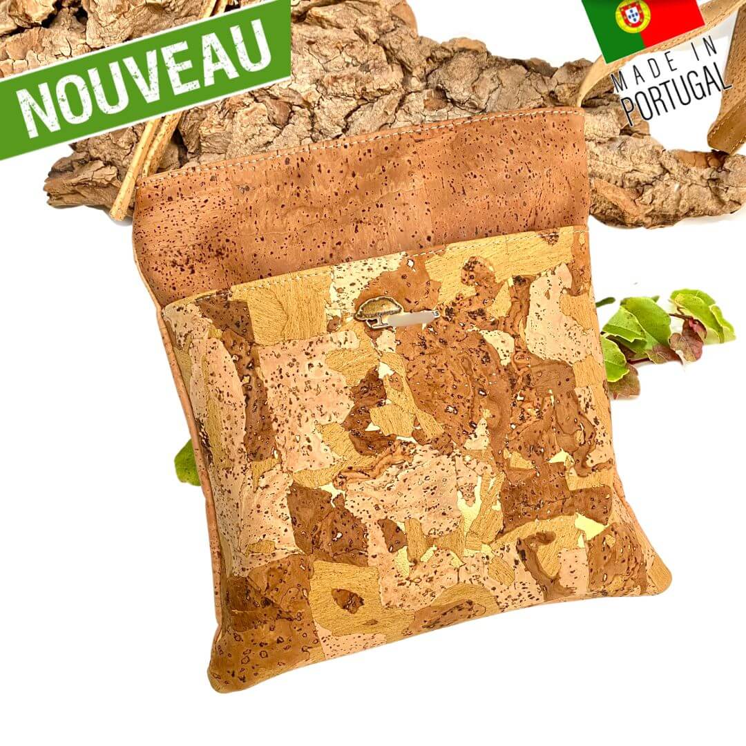 sac en liège - sac en liege - sac bandoulière en liège - sac bandouliere en liege - sac à main liège - sac bandoulière femme - sac origami - sac original - sac vegan - sac cuir végétal - sac bandoulière pas cher - sac bandoulière petit prix- sac naturel - petit sac fille - sac pratique - sac géométrique-sac à main en liège portugal