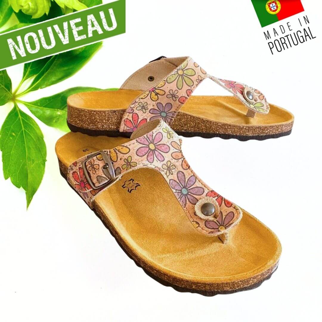 Sandale Birk Flower Power avec logo OAK Forest Best of Nature