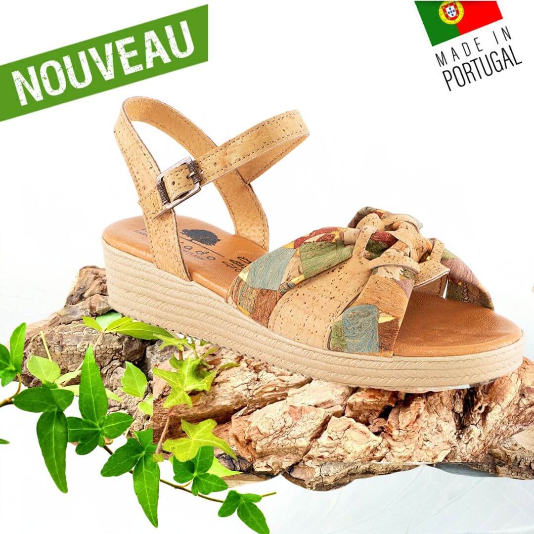 claquette vegan liege - claquette vegan femme - claquettes vegan femme - sandale vegan femme - sandales vegan femme - sandales made in France - sandales made in Portugal - Sandales cuir végétal - sandale en liège - sandales en liège - montado - sandales montado - chaussure montado - montado portugal